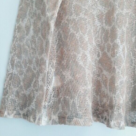 Made in Italy | Leopard Pattern Wool & Mohair Blend Light Top Sz M - Picture 11 of 13